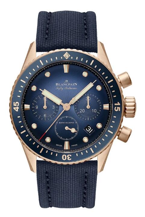 Review Blancpain Fifty Fathoms Bathyscaphe Chronographe Flyback Replica Watch 5200-3640-O52